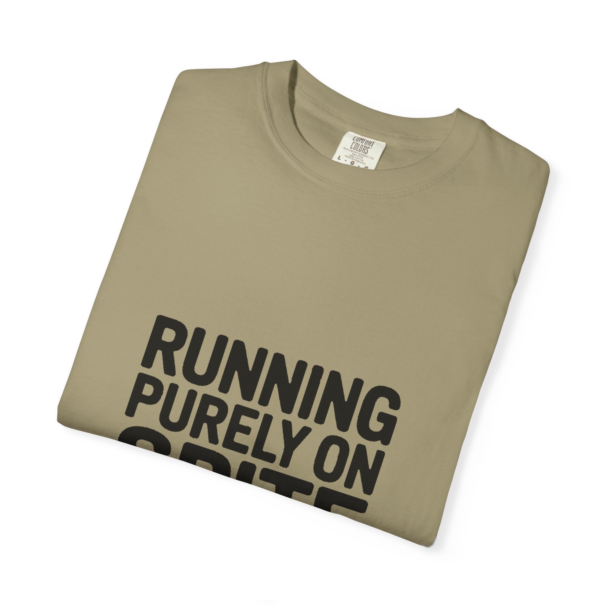 Running On Spite And Snacks Shirt, Funny Sarcastic T-Shirt, Bold Typography Tee, Snarky Gift for Coworker or Friend