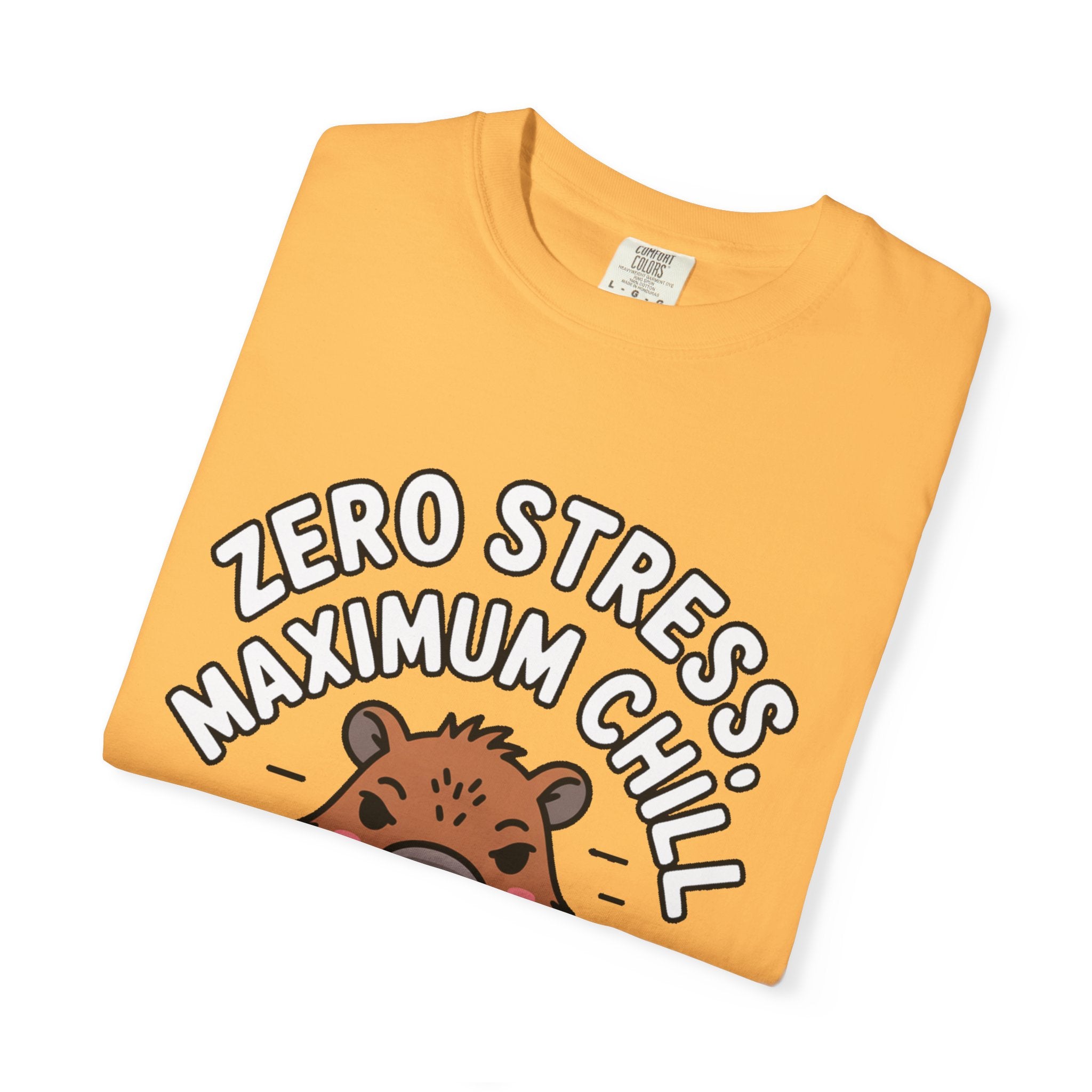 Zero Stress Capybara Shirt, Funny Hot Spring Capybara T-Shirt, Maximum Chill Tee, Cute Animal Lover Gift