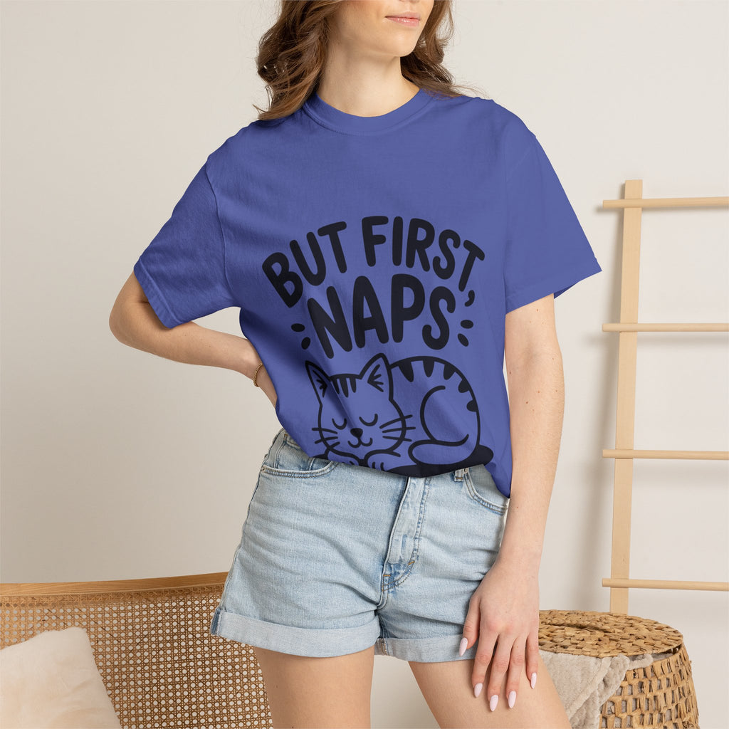 But First Naps Cat Shirt, Funny Sleepy Cat T-Shirt, Cute Napping Kitten Tee, Cat Lover Gift, Nap Lover Shirt