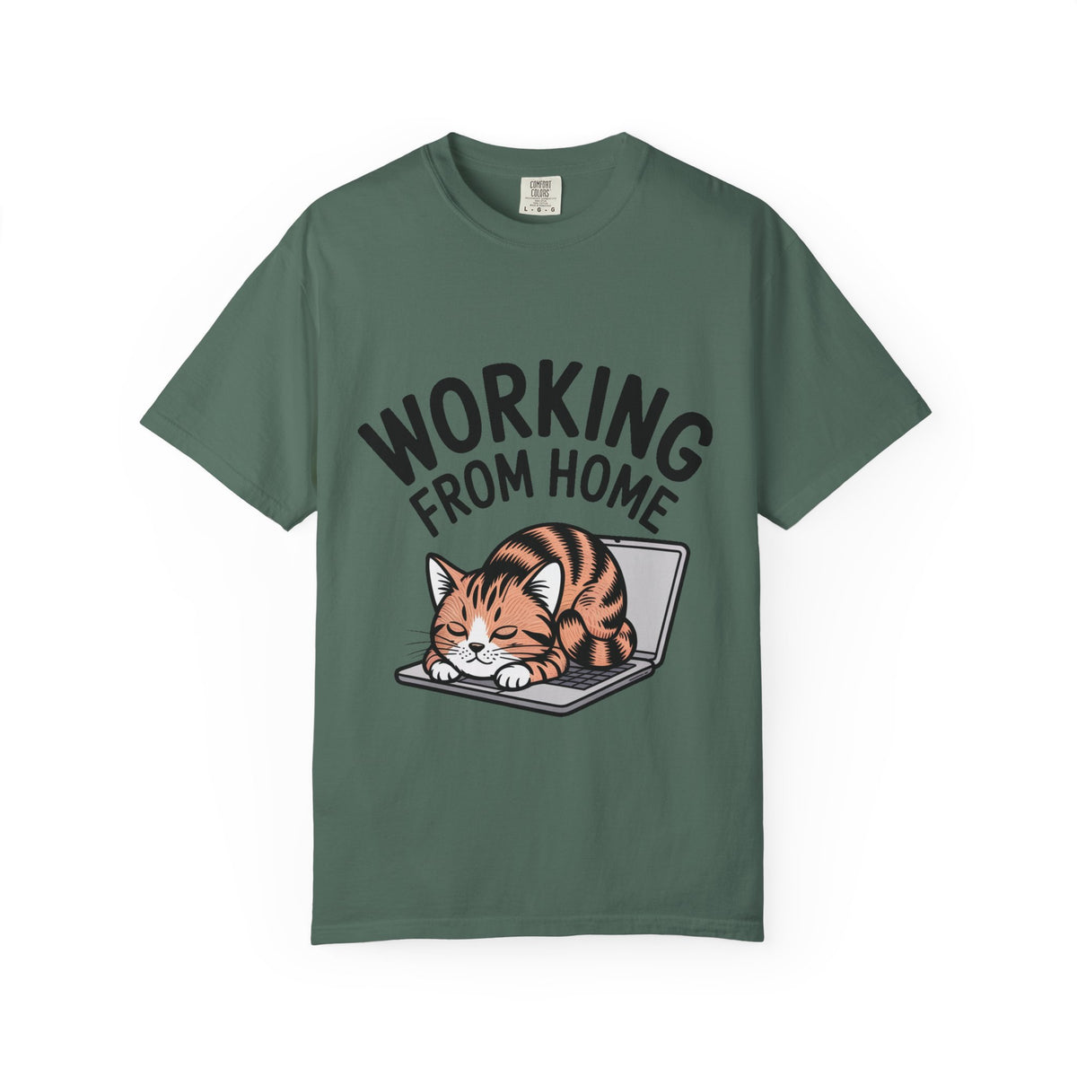 Working From Home Cat Shirt, Funny Cat Lover T-Shirt, Cute Cat Keyboard Tee, Remote Work Gift, WFH Cat Lover Graphic Shirt