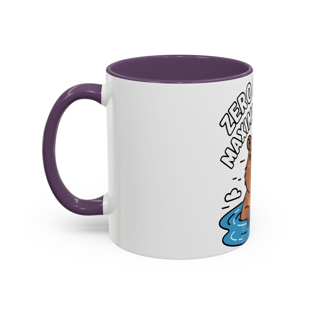 Zero Stress Capybara Mug, Funny Chill Capybara Coffee Cup, Cute Hot Spring Animal Gift, Zero Stress Maximum Chill Mug