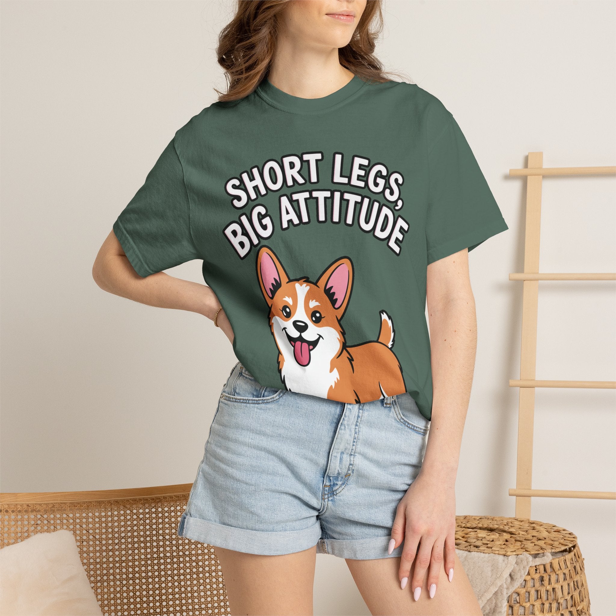 Short Legs Big Attitude Corgi Shirt, Funny Corgi T-Shirt, Cute Dog Lover Gift, Corgi Mom Dad Tee, Sassy Dog Graphic Shirt