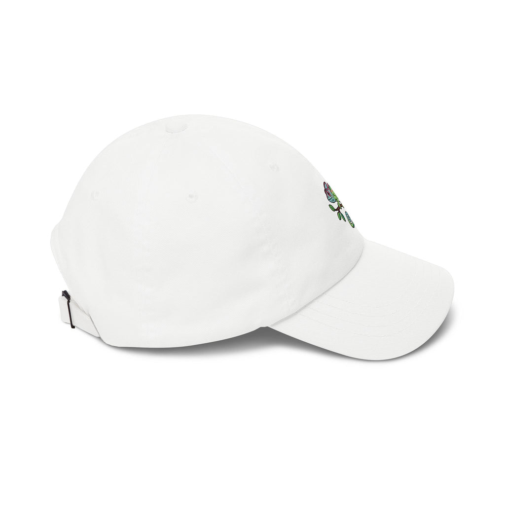 Chameleon Dad Hat, Cute Chameleon On Branch Embroidered Cap, Reptile Lover Gift, Cartoon Animal Dad Cap, Unstructured 6-Panel Hat