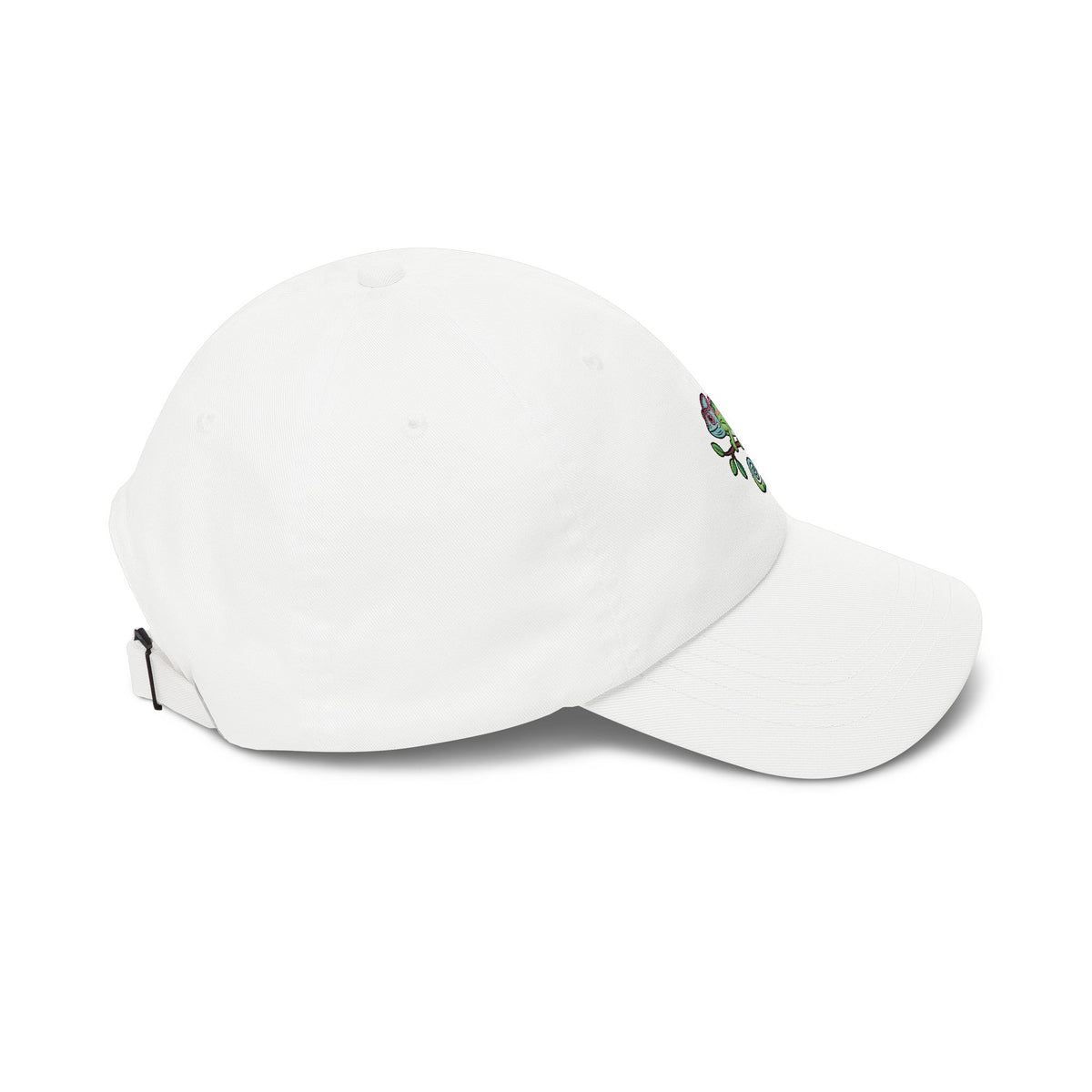 Chameleon Dad Hat, Cute Chameleon On Branch Embroidered Cap, Reptile Lover Gift, Cartoon Animal Dad Cap, Unstructured 6-Panel Hat