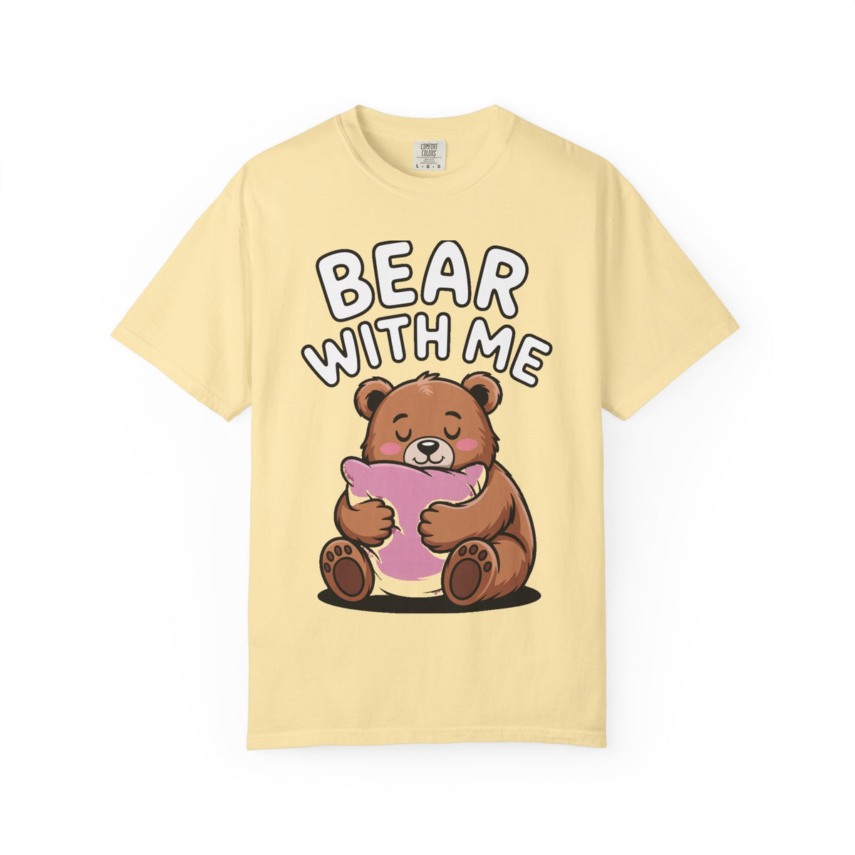 Bear With Me Shirt, Cute Sleepy Bear T-Shirt, Funny Bear Hug Pillow Tee, Cozy Introvert Gift