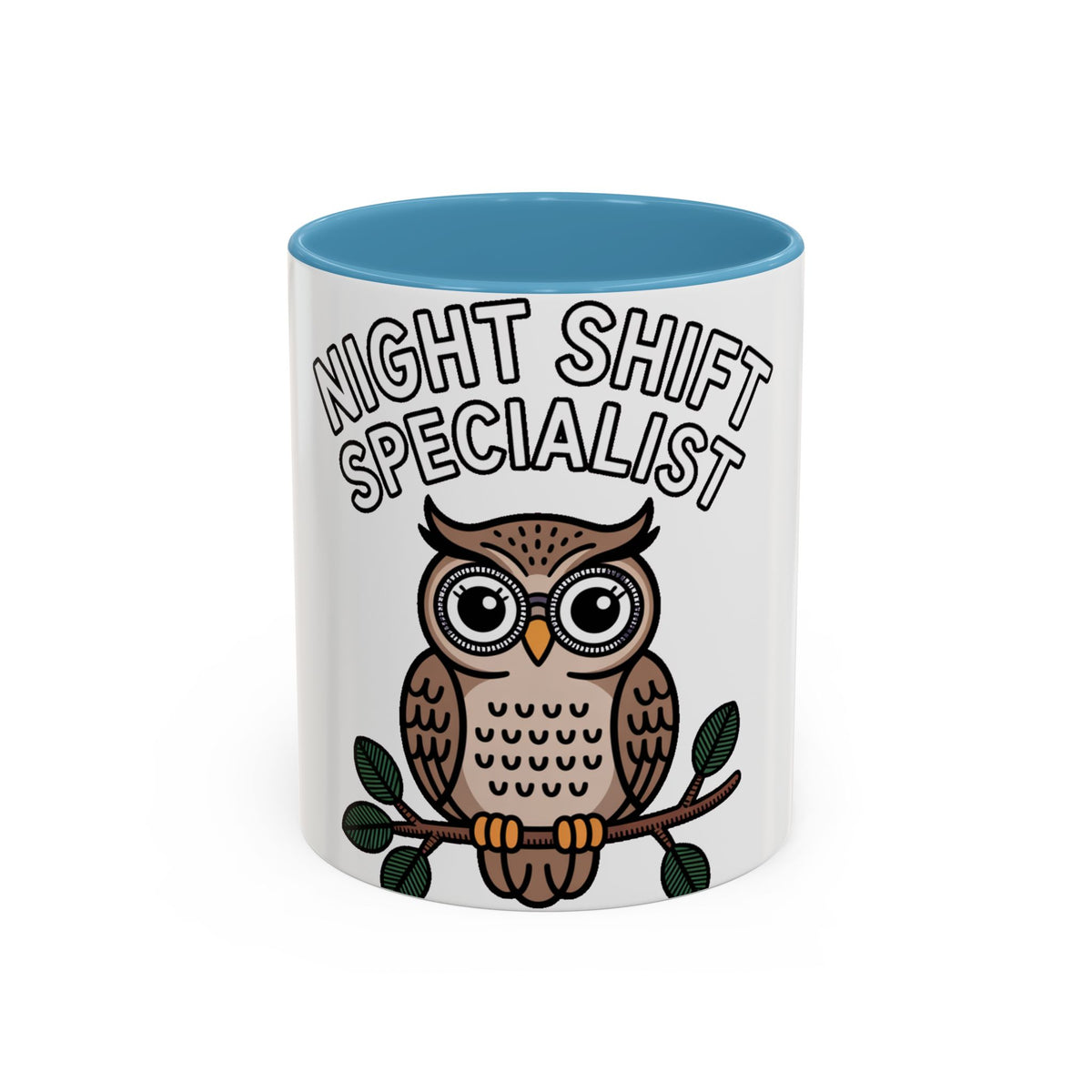 Night Shift Owl Mug, Funny Night Shift Specialist Coffee Cup, Cute Owl Lover Gift, Nurse Coworker Gift Mug