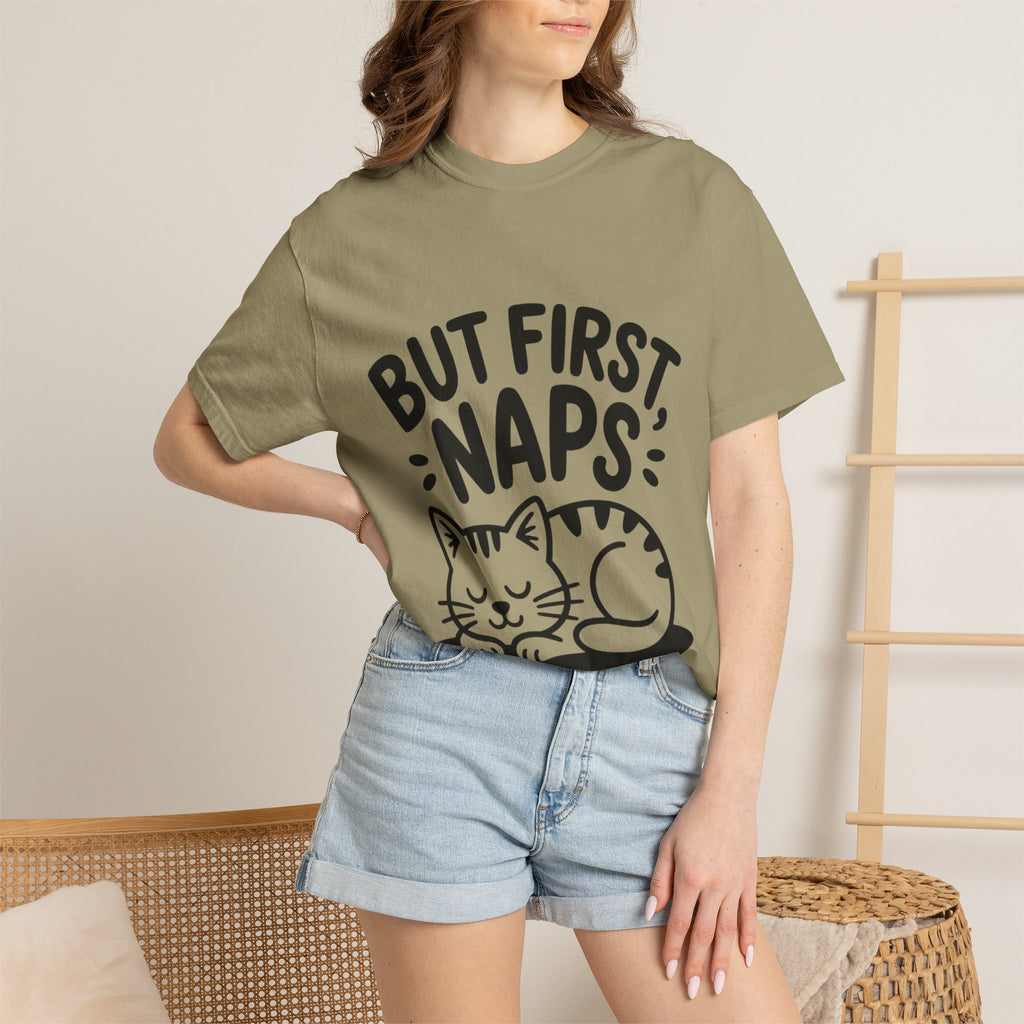 But First Naps Cat Shirt, Funny Sleepy Cat T-Shirt, Cute Napping Kitten Tee, Cat Lover Gift, Nap Lover Shirt