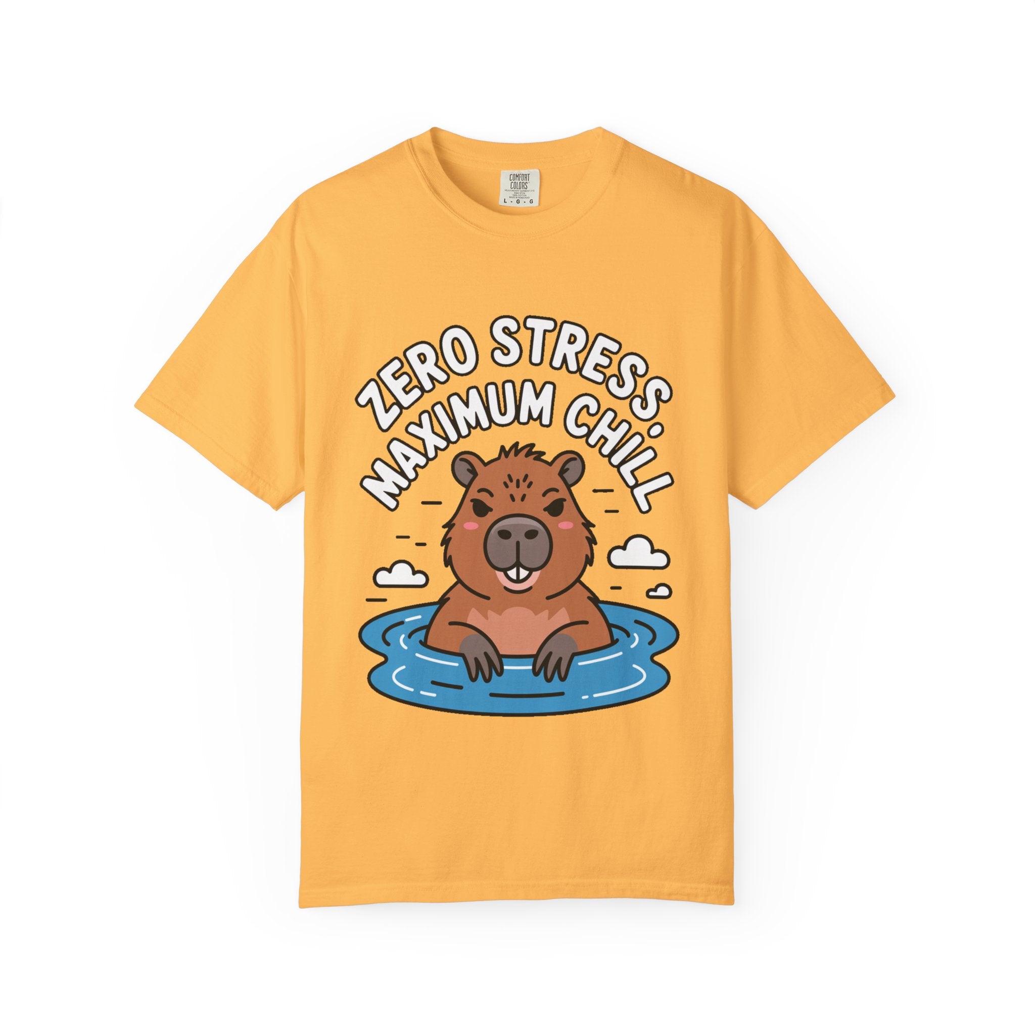 Zero Stress Capybara Shirt, Funny Hot Spring Capybara T-Shirt, Maximum Chill Tee, Cute Animal Lover Gift