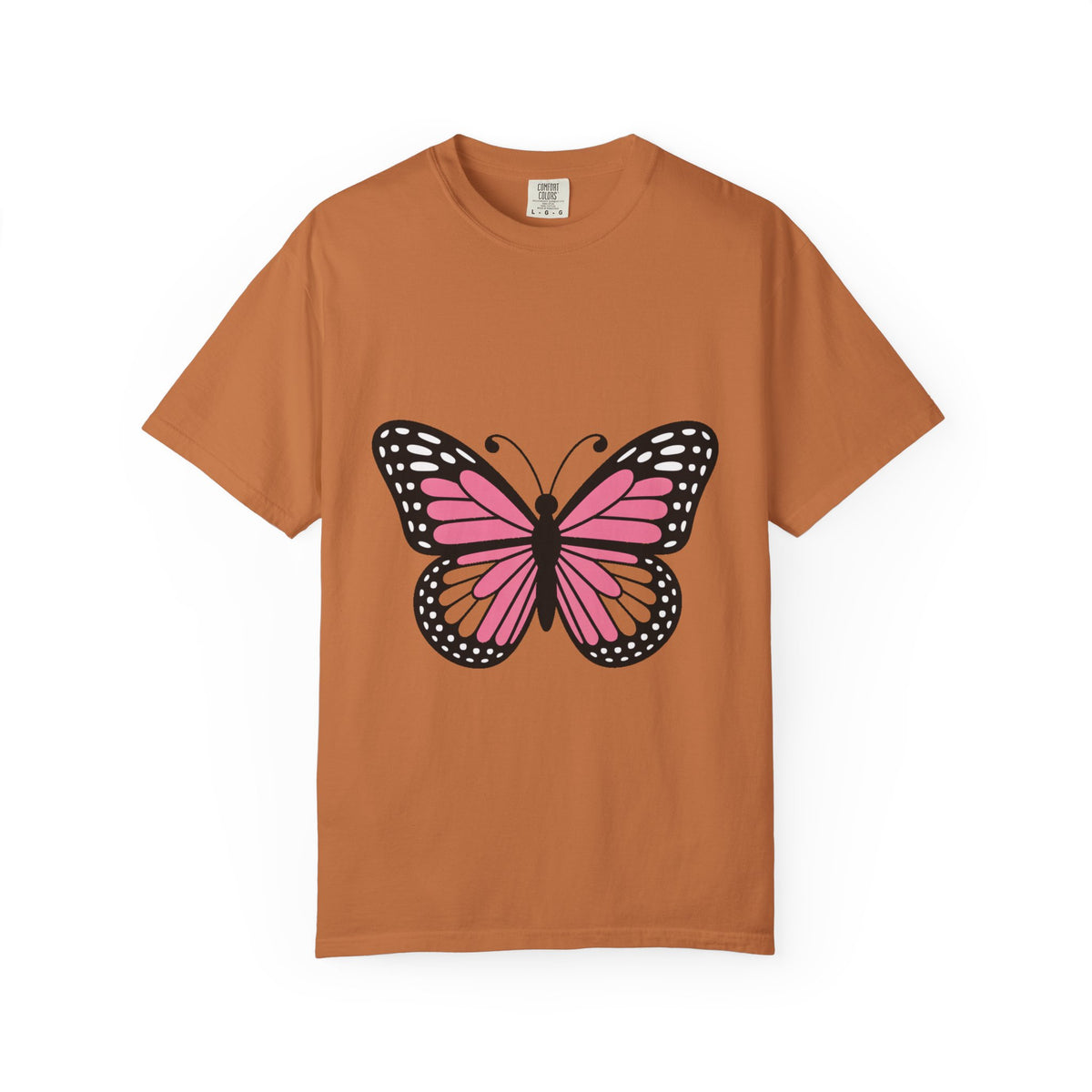Butterfly T-Shirt, Cute Detailed Butterfly Graphic Tee, Nature Lover Gift, Embroidery-Style Butterfly Shirt, Garment-Dyed Unisex Tee