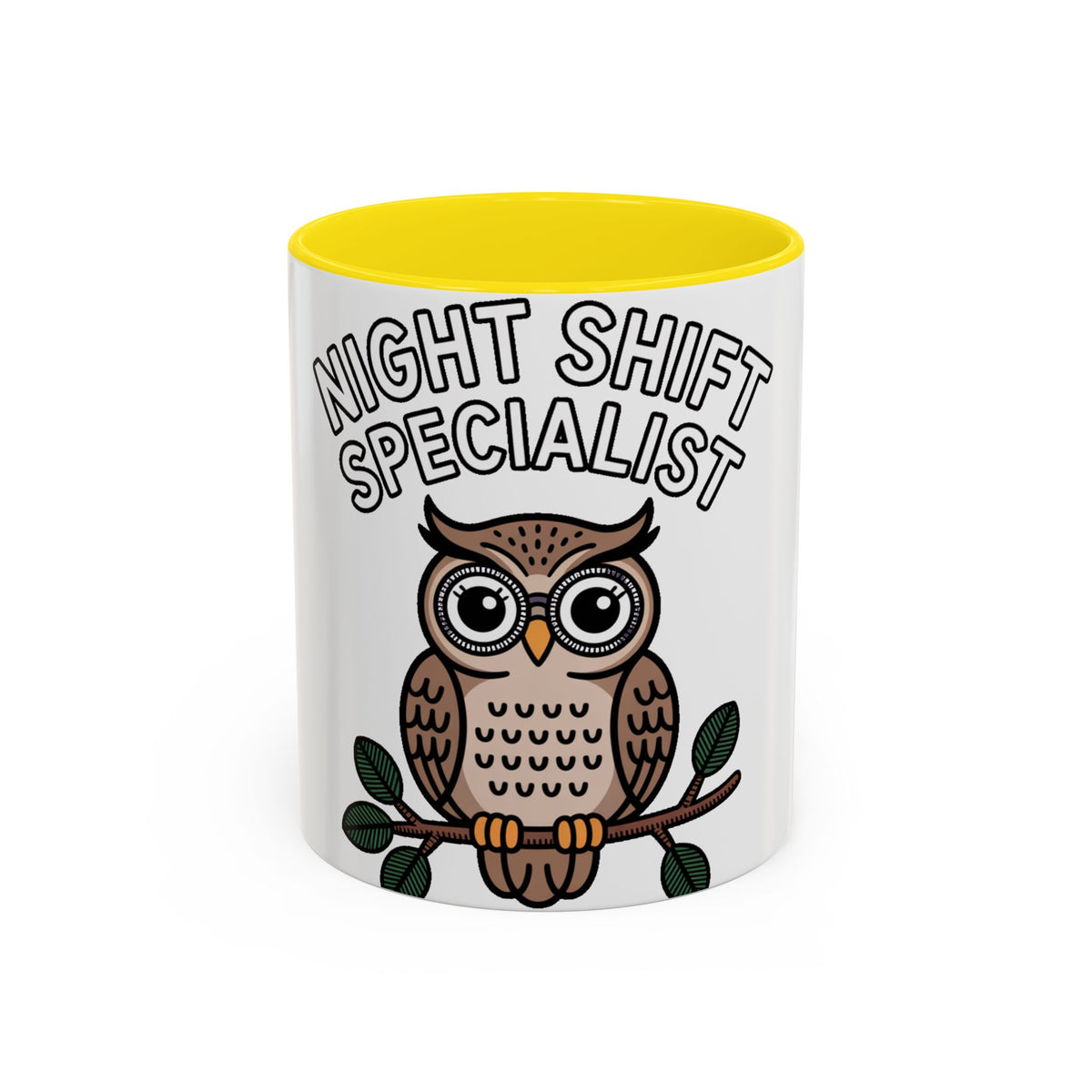 Night Shift Owl Mug, Funny Night Shift Specialist Coffee Cup, Cute Owl Lover Gift, Nurse Coworker Gift Mug