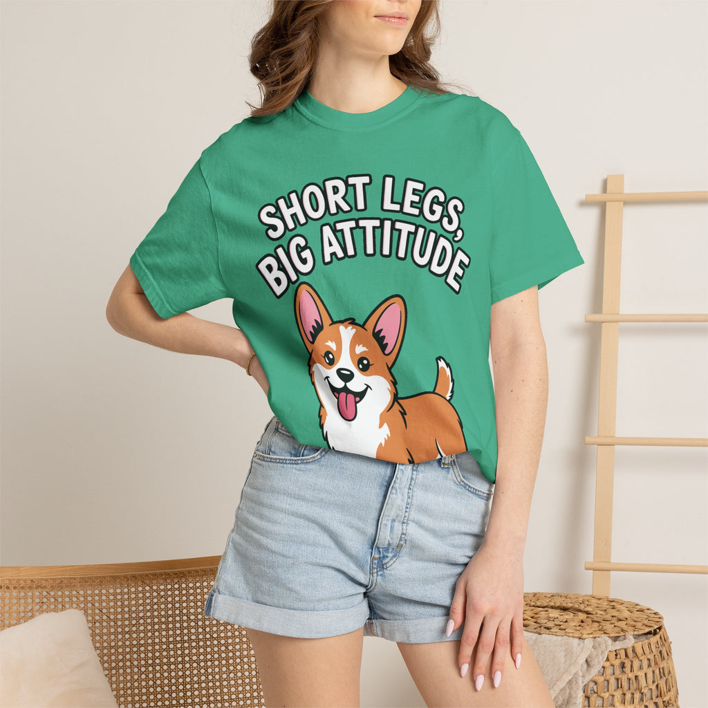 Short Legs Big Attitude Corgi Shirt, Funny Corgi T-Shirt, Cute Dog Lover Gift, Corgi Mom Dad Tee, Sassy Dog Graphic Shirt