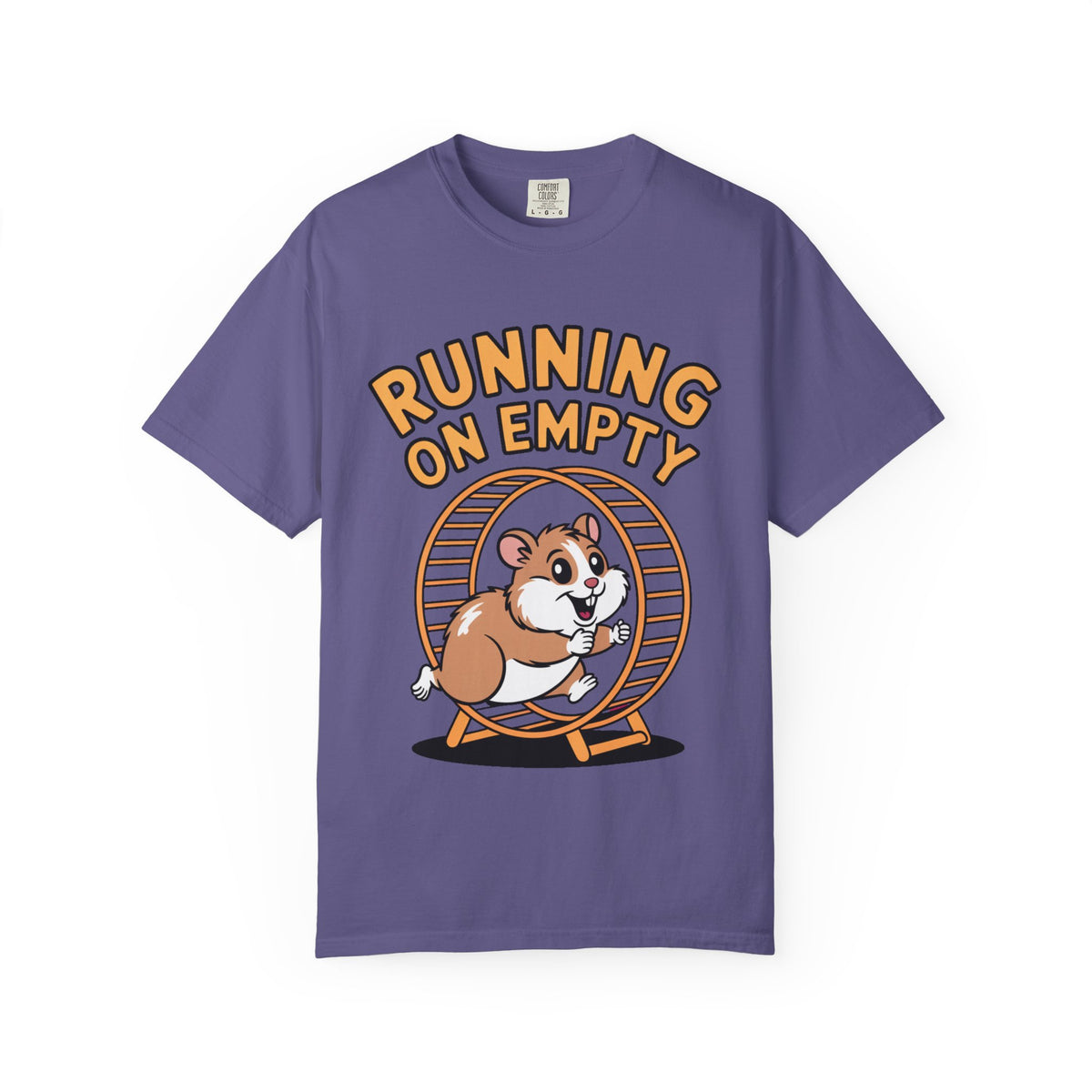 Running On Empty Hamster Shirt, Funny Tired Hamster T-Shirt, Exhausted Wheel Runner Tee, Funny Gift for Tired Friend