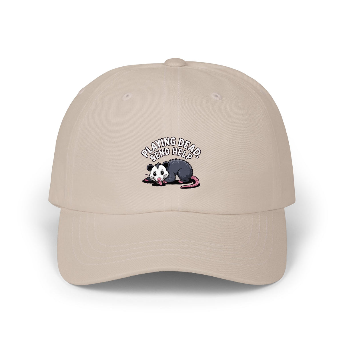 Funny Opossum Dad Hat, Playing Dead Send Help Cap, Cute Possum Embroidered Patch Style Hat, Funny Animal Gift
