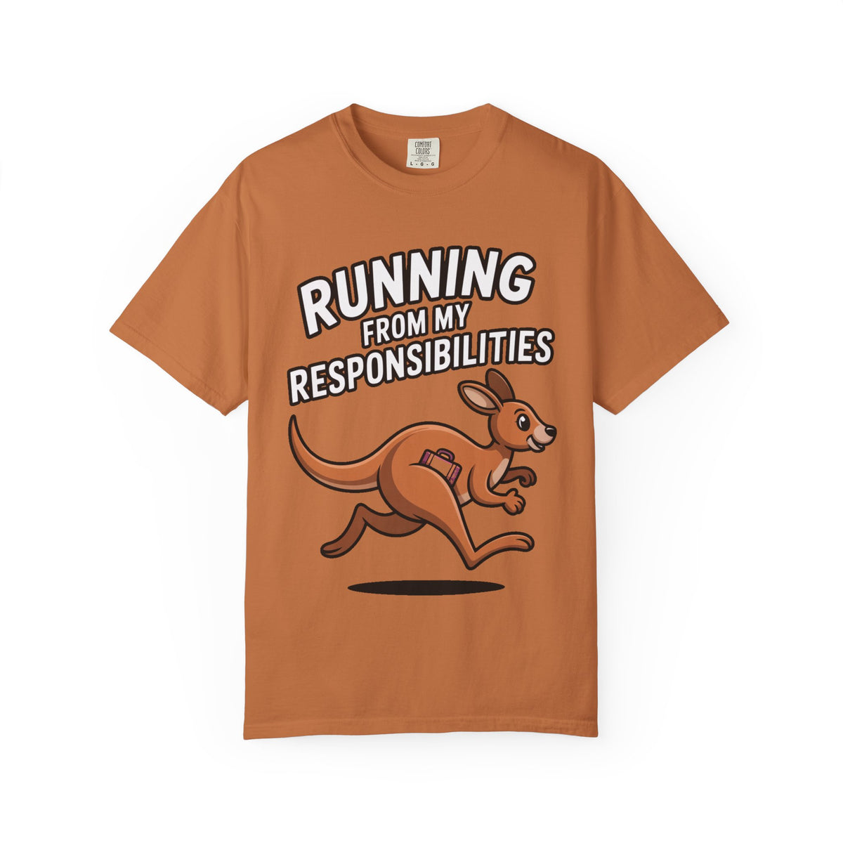 Funny Kangaroo Shirt, Running From My Responsibilities T-Shirt, Sarcastic Adulting Tee, Funny Gift for Procrastinators