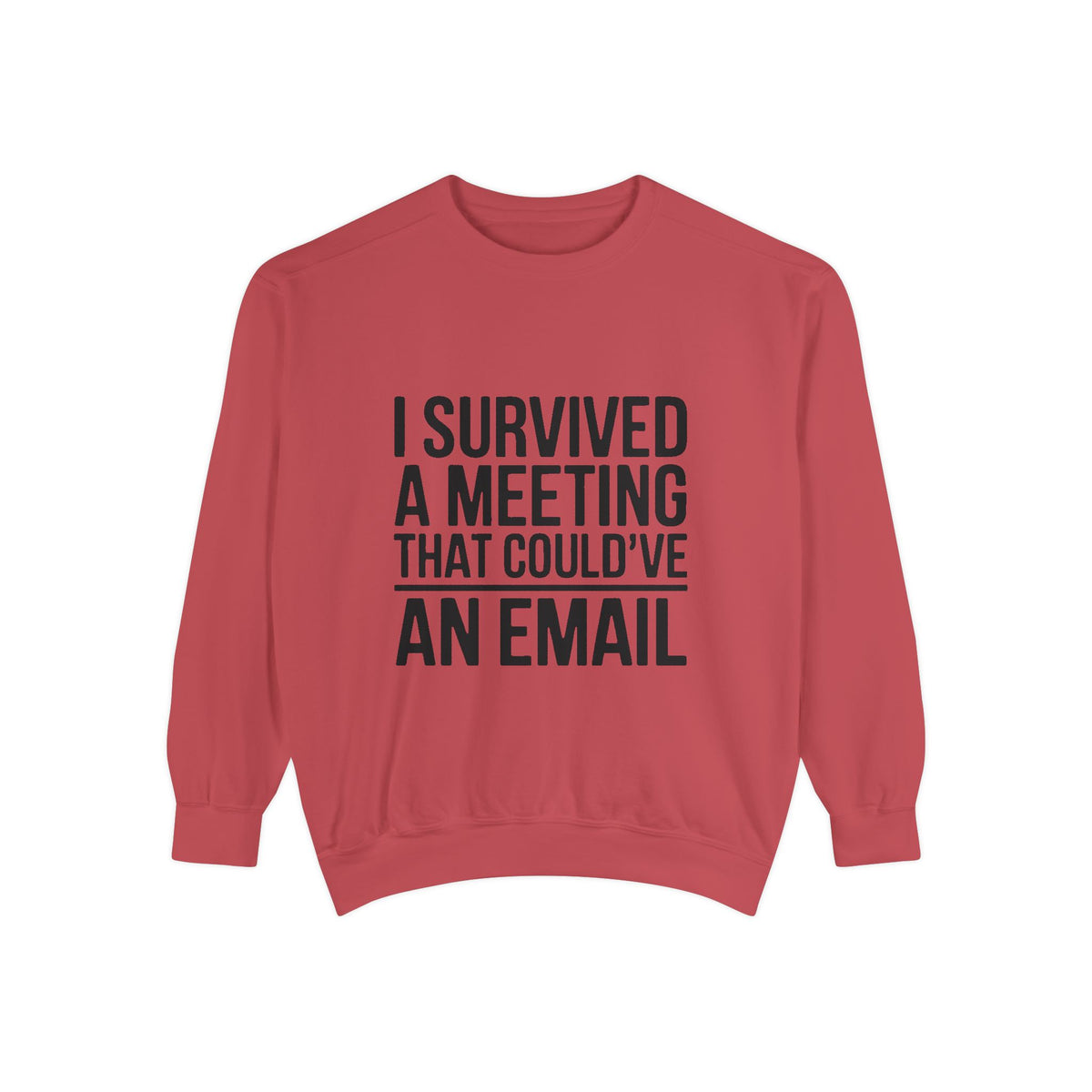 I Survived A Meeting That Could've Been An Email Sweatshirt, Funny Office Crewneck, Sarcastic Coworker Gift, Corporate Humor Sweater
