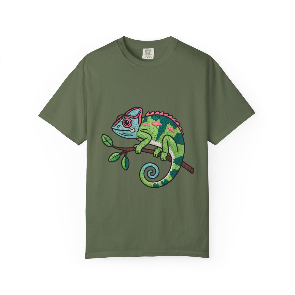 Cute Chameleon Shirt, Chameleon On A Branch T-Shirt, Cartoon Reptile Lover Gift, Funny Chameleon Tee
