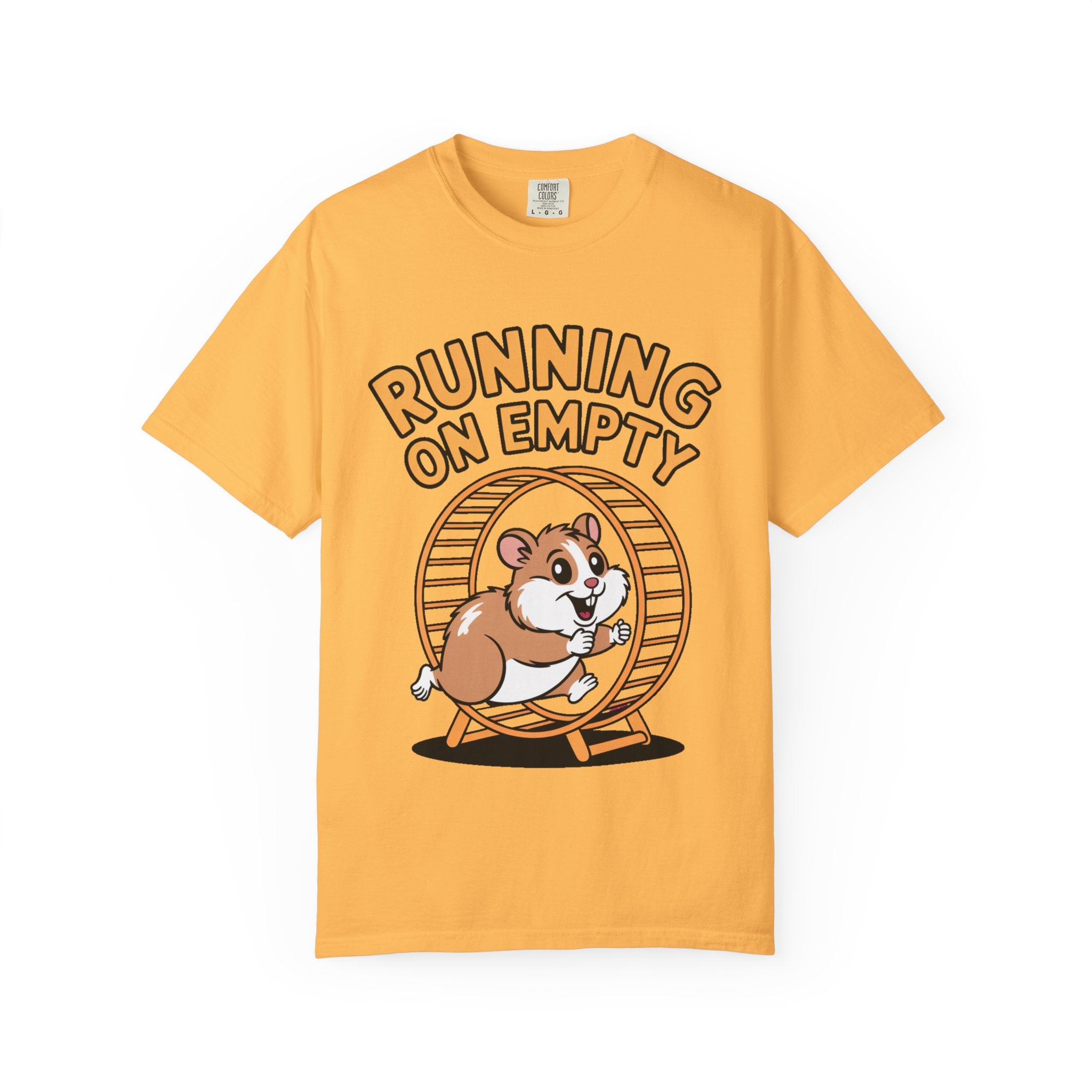 Running On Empty Hamster Shirt, Funny Tired Hamster T-Shirt, Exhausted Wheel Runner Tee, Funny Gift for Tired Friend
