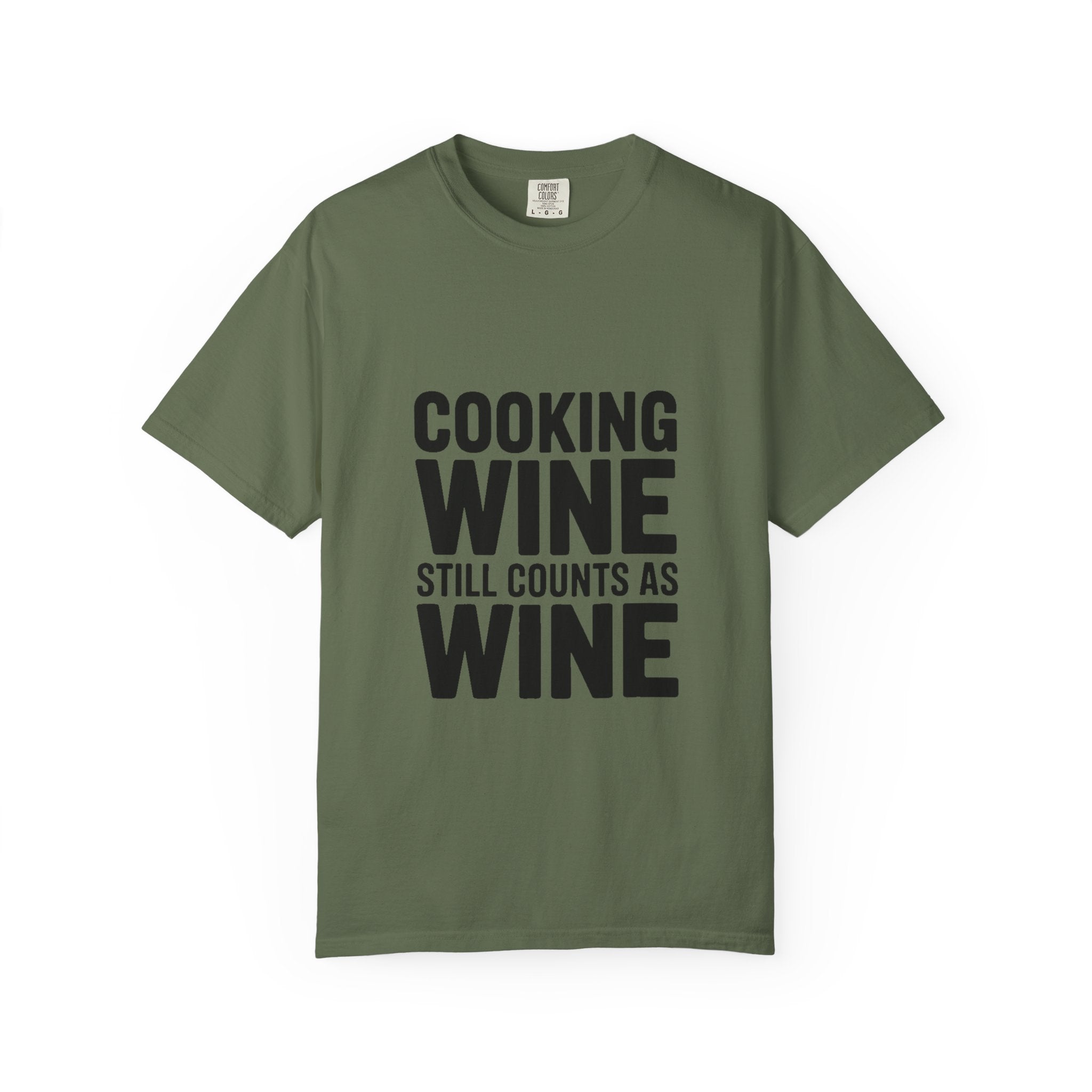 Cooking Wine Still Counts Shirt, Funny Wine Lover T-Shirt, Sarcastic Kitchen Quote Tee, Gift for Wine Drinkers