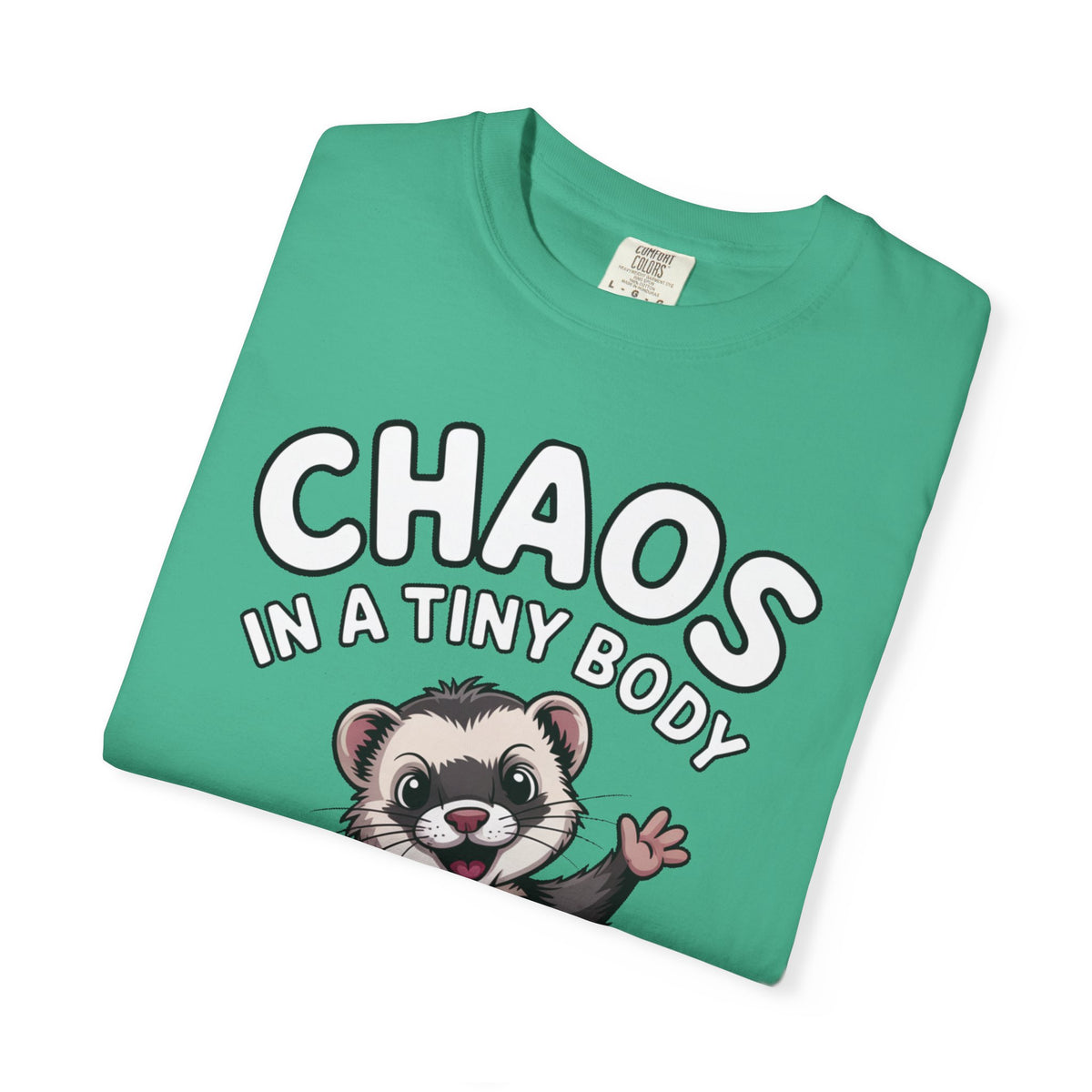 Funny Ferret Shirt, Chaos In A Tiny Body T-Shirt, Cute Ferret Lover Gift, Funny Pet Owner Tee, Ferret Mom Dad Shirt
