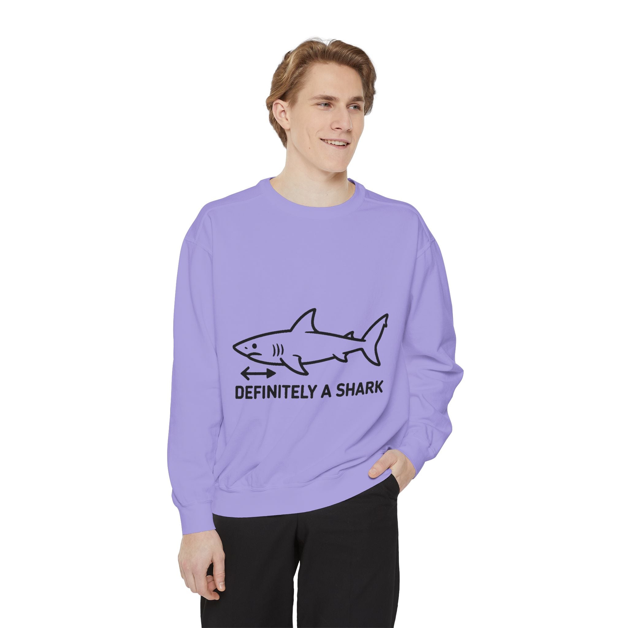 Definitely A Shark Diagram Sweatshirt, Funny Meme Crewneck, Deadpan Textbook Diagram Shirt, Shark Lover Gift, Sarcastic Sweatshirt