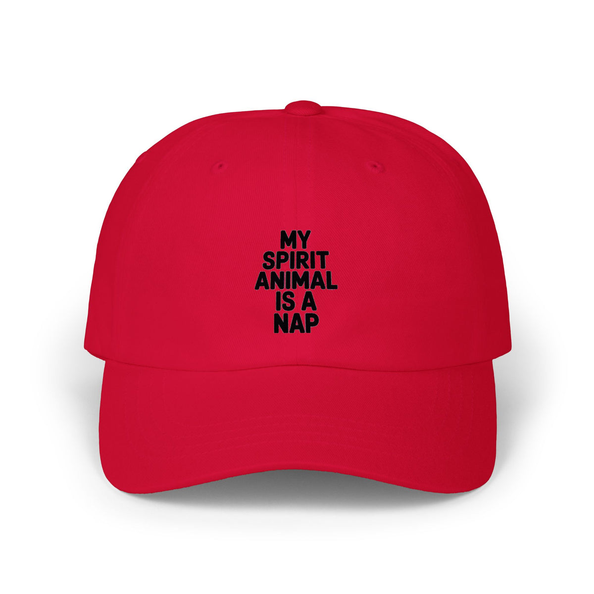 My Spirit Animal Is A Nap Dad Hat, Funny Embroidered Cap, Nap Lover Gift, Lazy Day Baseball Cap, Sarcastic Quote Unstructured Hat