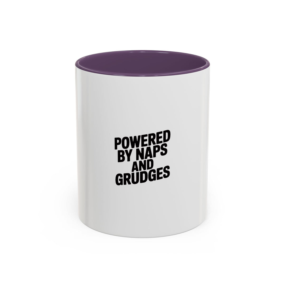 Powered By Naps And Grudges Mug, Funny Sarcastic Coffee Mug, Introvert Gift, Bold Typography Mug, Sassy Quote Coffee Cup Gift