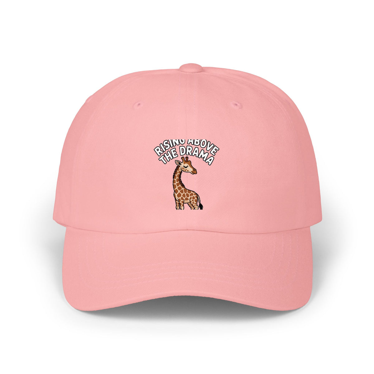 Giraffe Dad Cap, Rising Above The Drama Hat, Funny Giraffe Embroidered Cap, Cute Animal Lover Gift, Sassy Quote Dad Hat