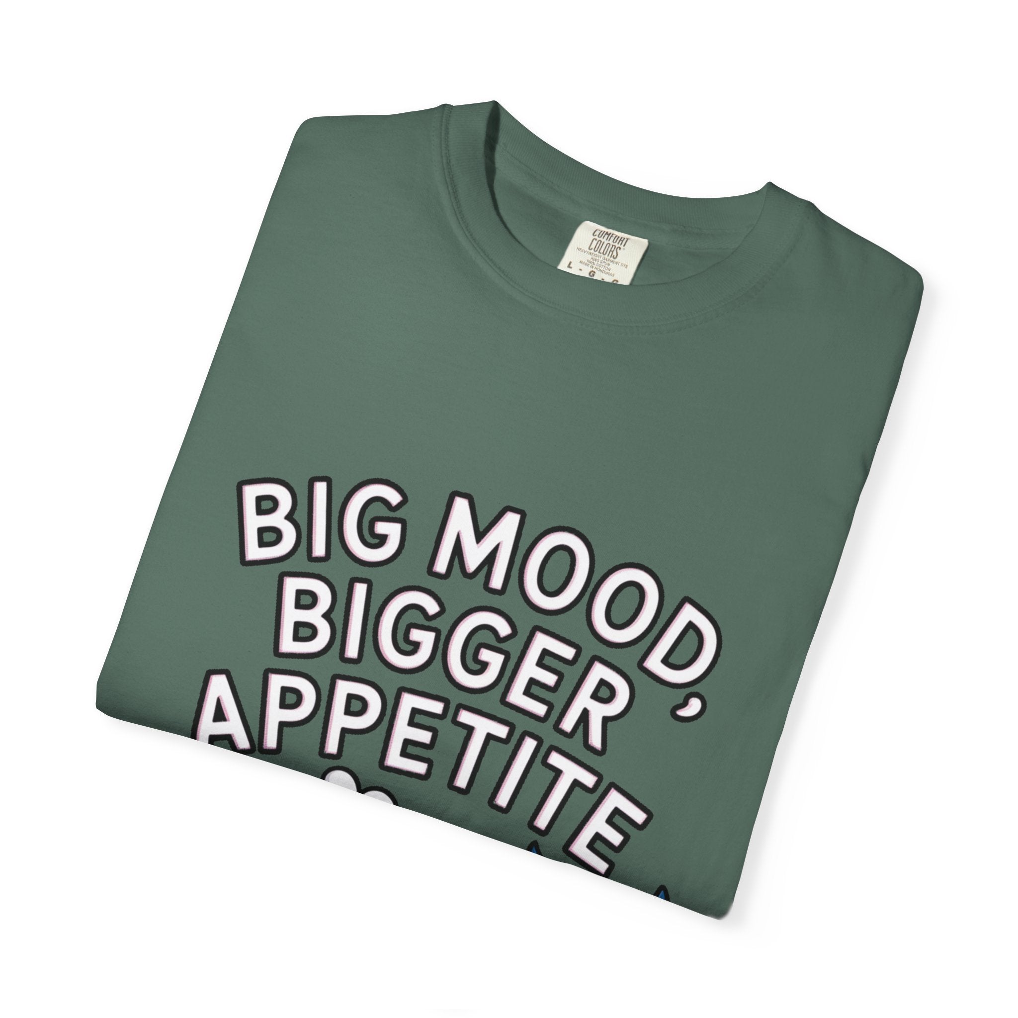 Funny Whale Shirt, Big Mood Bigger Appetite T-Shirt, Cute Snack Lover Tee, Foodie Gift for Whale Lovers