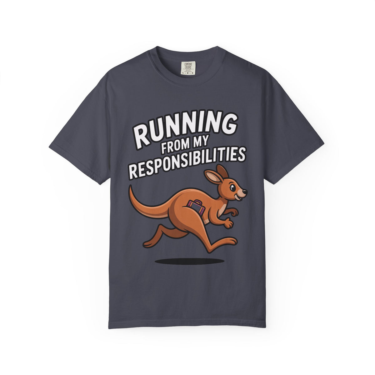 Funny Kangaroo Shirt, Running From My Responsibilities T-Shirt, Sarcastic Adulting Tee, Funny Gift for Procrastinators