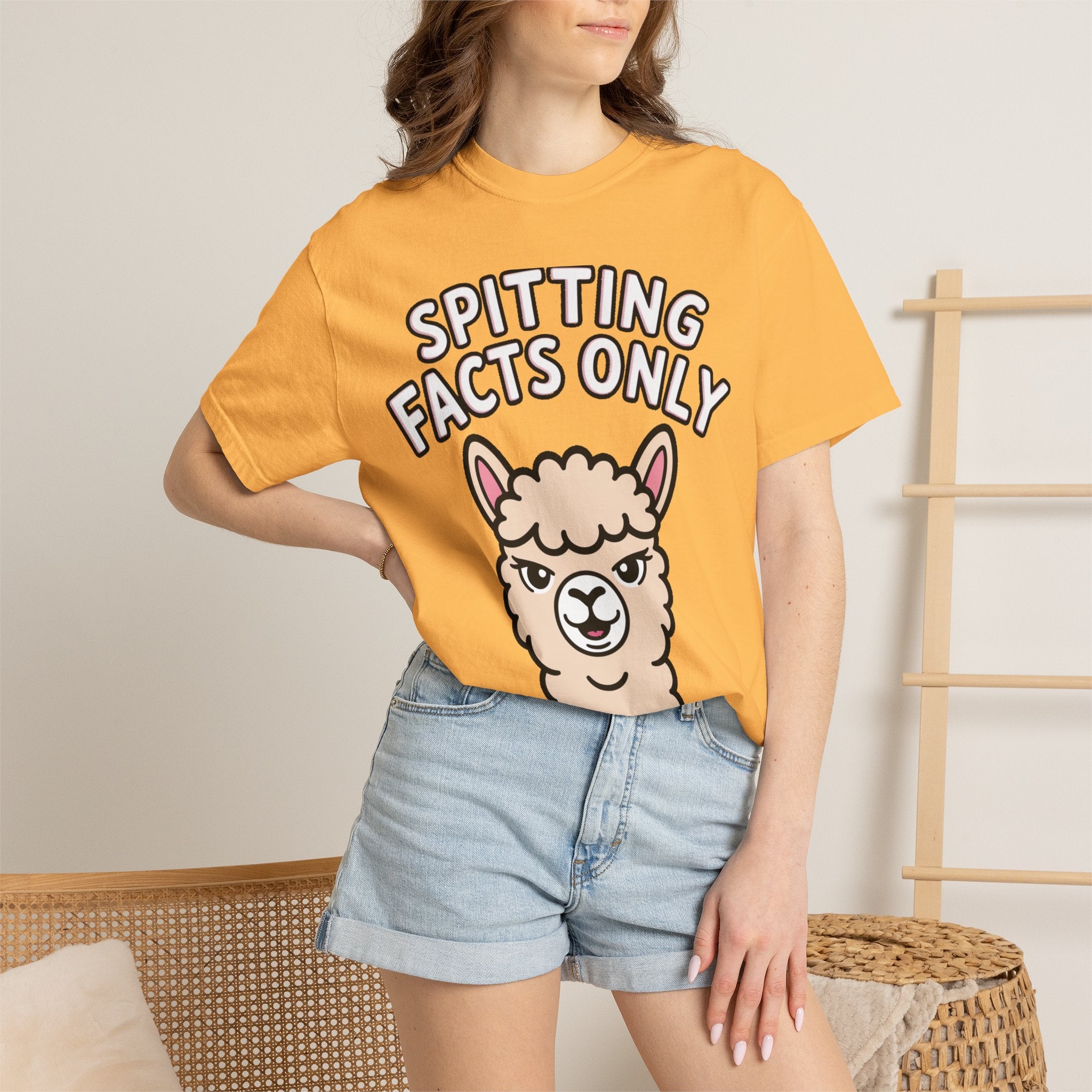 Funny Alpaca Shirt, Spitting Facts Only T-Shirt, Sassy Alpaca Tee, Cute Alpaca Lover Gift, Funny Animal Graphic Shirt