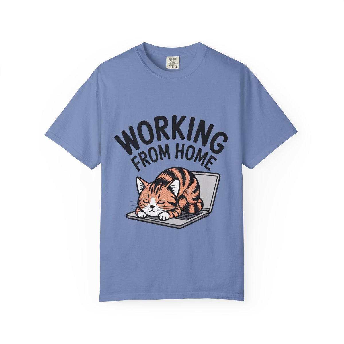 Working From Home Cat Shirt, Funny Cat Lover T-Shirt, Cute Cat Keyboard Tee, Remote Work Gift, WFH Cat Lover Graphic Shirt
