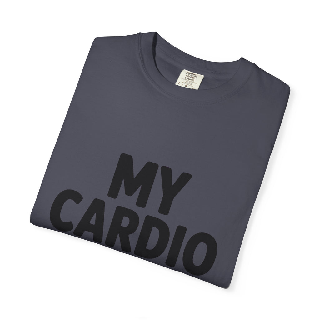 My Cardio Is Running Late Shirt, Funny Gym Excuse T-Shirt, Sarcastic Workout Tee, Lazy Fitness Humor Gift