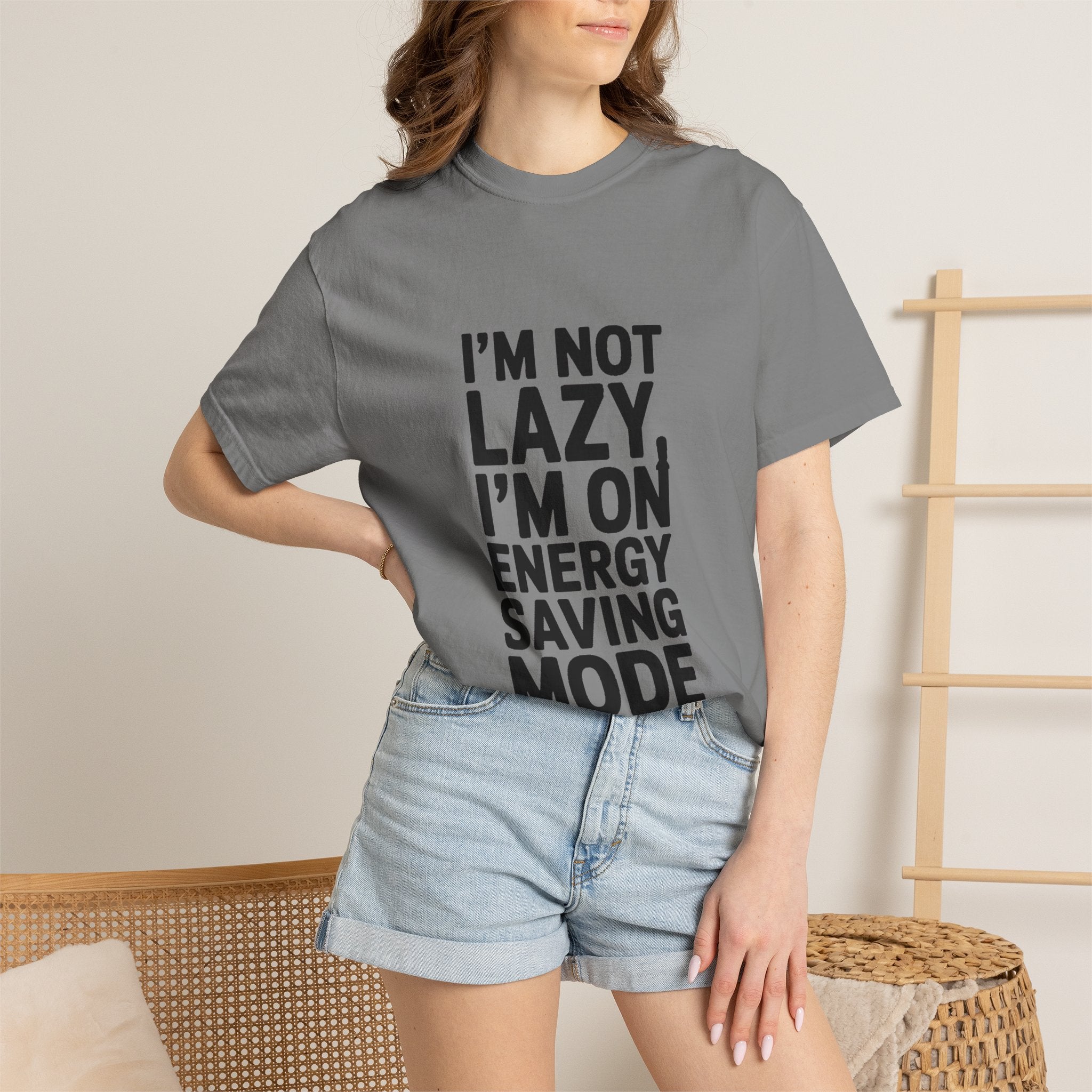 I'm Not Lazy I'm On Energy Saving Mode Shirt, Funny Sarcastic T-Shirt, Lazy Day Tee, Gift for Introvert
