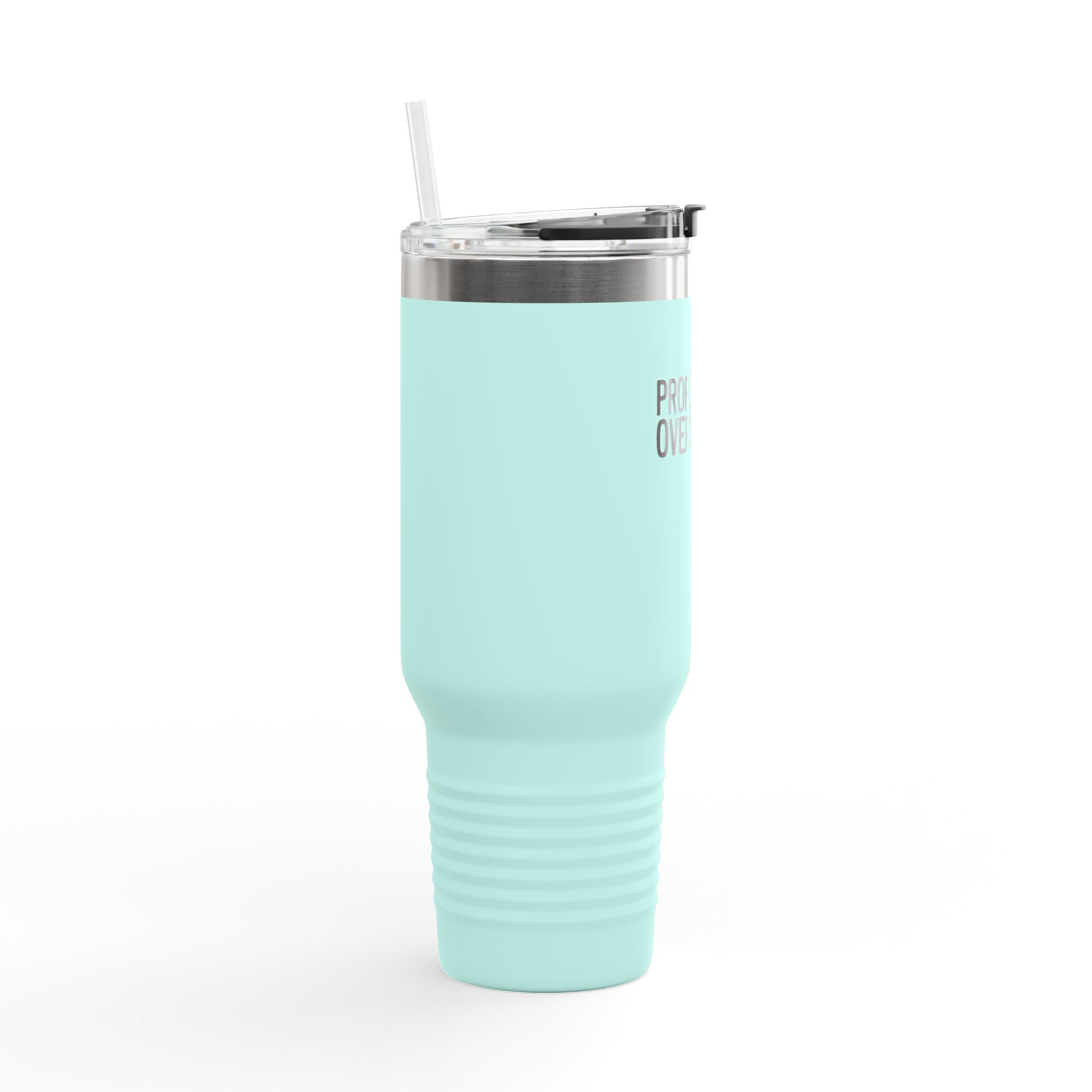 Professional Overthinker Travel Mug, Funny Anxiety Tumbler, Sarcastic Coffee Cup Gift, 40oz Insulated Mug with Handle and Straw