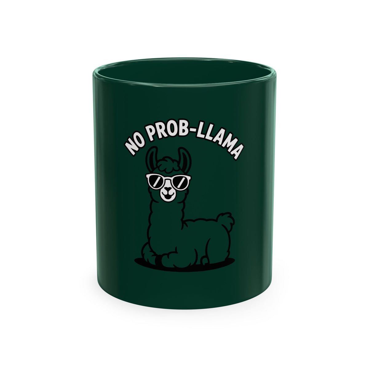 No Prob Llama Mug, Funny Llama Coffee Mug, Cute Sunglasses Llama Cup, Llama Lover Gift, Sarcastic Coffee Mug Gift