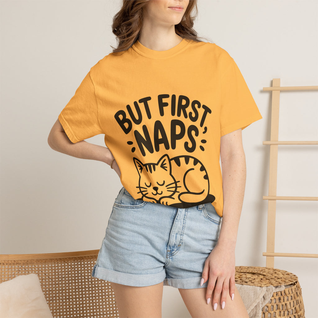 But First Naps Cat Shirt, Funny Sleepy Cat T-Shirt, Cute Napping Kitten Tee, Cat Lover Gift, Nap Lover Shirt