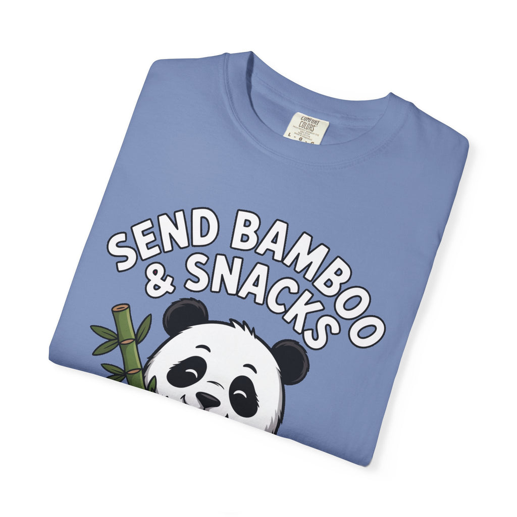 Send Bamboo Panda Shirt, Funny Panda T-Shirt, Cute Bamboo Snacks Tee, Panda Lover Gift, Cartoon Panda Graphic Shirt