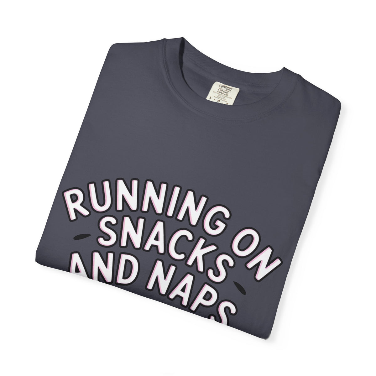 Funny Pug Shirt, Running On Snacks And Naps T-Shirt, Cute Pug Lover Gift, Napping Dog Tee, Lazy Dog Graphic Shirt