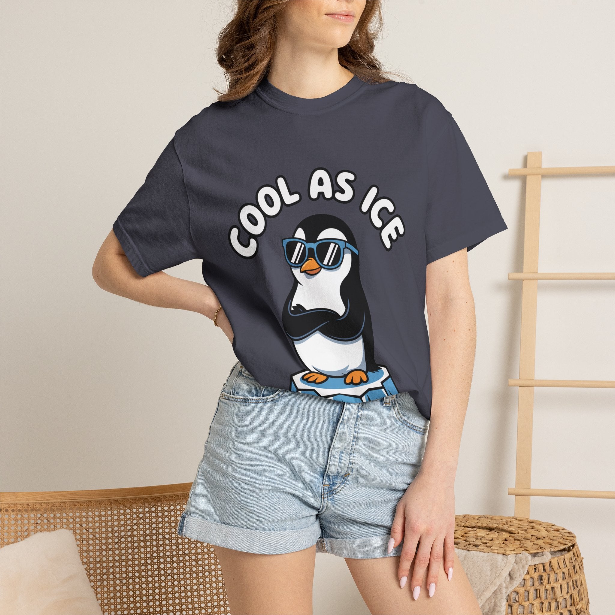 Cool As Ice Penguin Shirt, Funny Sunglasses Penguin T-Shirt, Cute Winter Animal Tee, Ice Block Bird Lover Gift