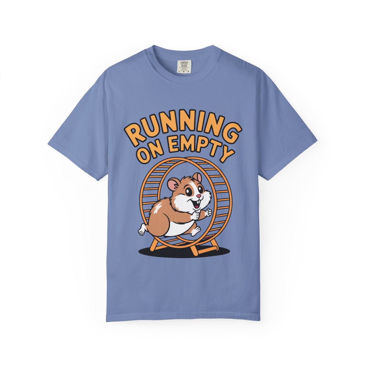 Running On Empty Hamster Shirt, Funny Tired Hamster T-Shirt, Exhausted Wheel Runner Tee, Funny Gift for Tired Friend