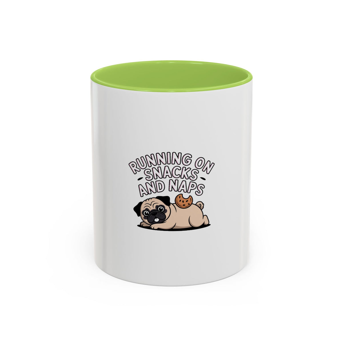 Funny Pug Mug, Running On Snacks And Naps Mug, Cute Pug Lover Gift, Lazy Dog Coffee Mug, Pug Owner Birthday Gift