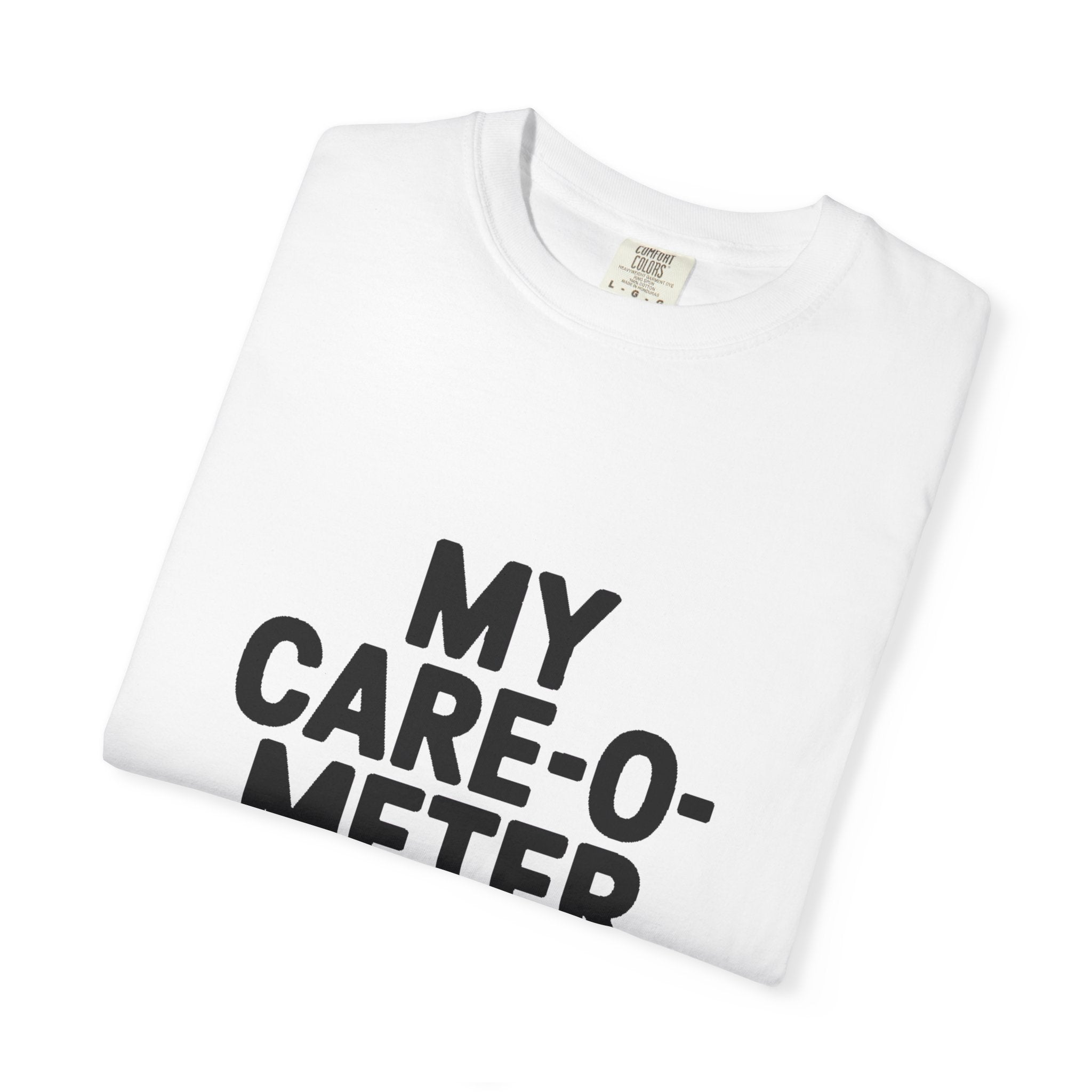 My Care-O-Meter Is Broken Shirt, Funny Sarcastic T-Shirt, Bold Typography Tee, Sarcastic Gift for Him Her, Deadpan Humor Shirt