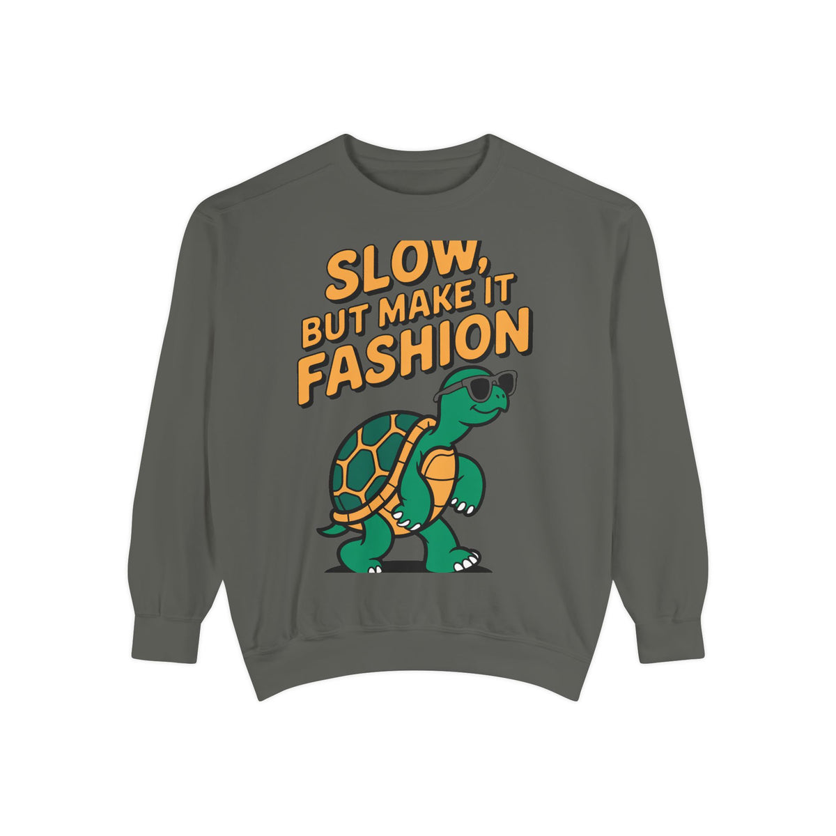 Funny Turtle Sweatshirt, Slow But Make It Fashion Crewneck, Cute Sunglasses Turtle Sweater, Retro Turtle Lover Gift
