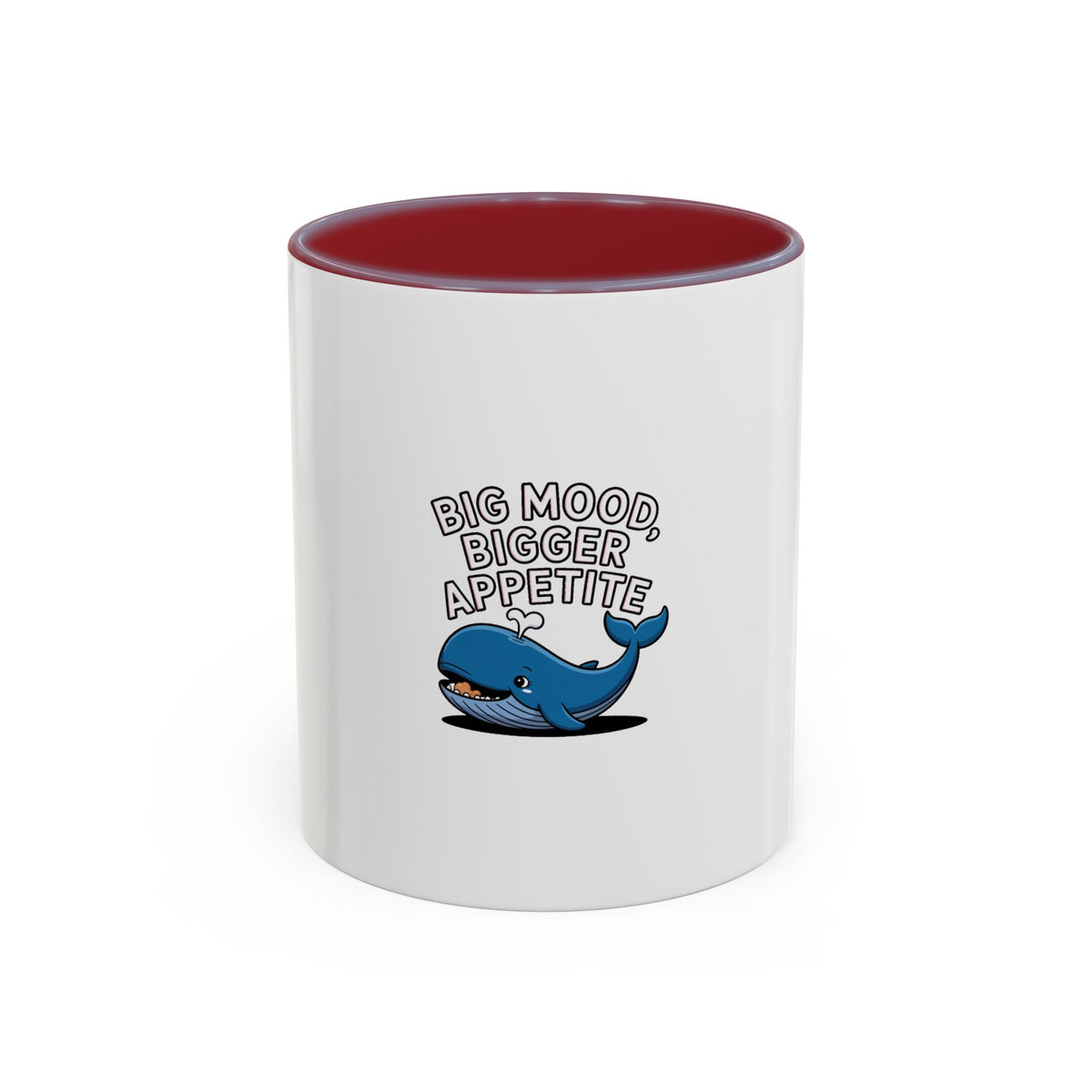 Whale Big Mood Mug, Funny Snack Lover Coffee Mug, Cute Whale Ceramic Mug, Big Appetite Gift, Foodie Coffee Cup