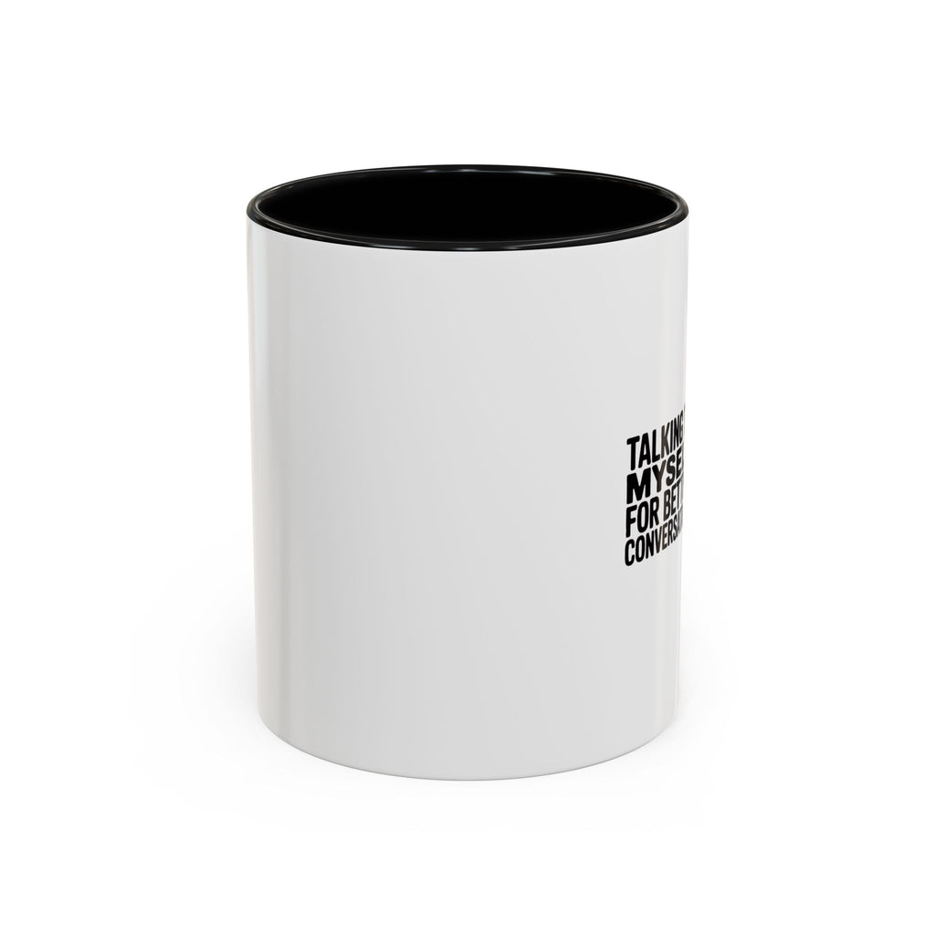 Talking To Myself For Better Conversation Mug, Funny Sarcastic Coffee Mug, Introvert Gift, Minimalist Typography Coffee Cup