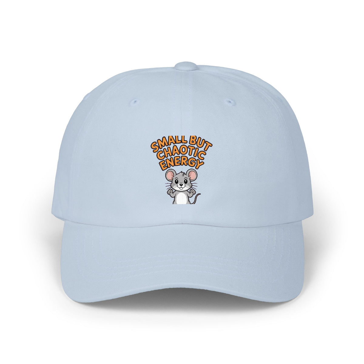 Small But Chaotic Energy Dad Hat, Funny Mouse Embroidered Cap, Cute Cartoon Mouse Baseball Cap, Sarcastic Gift for Him or Her