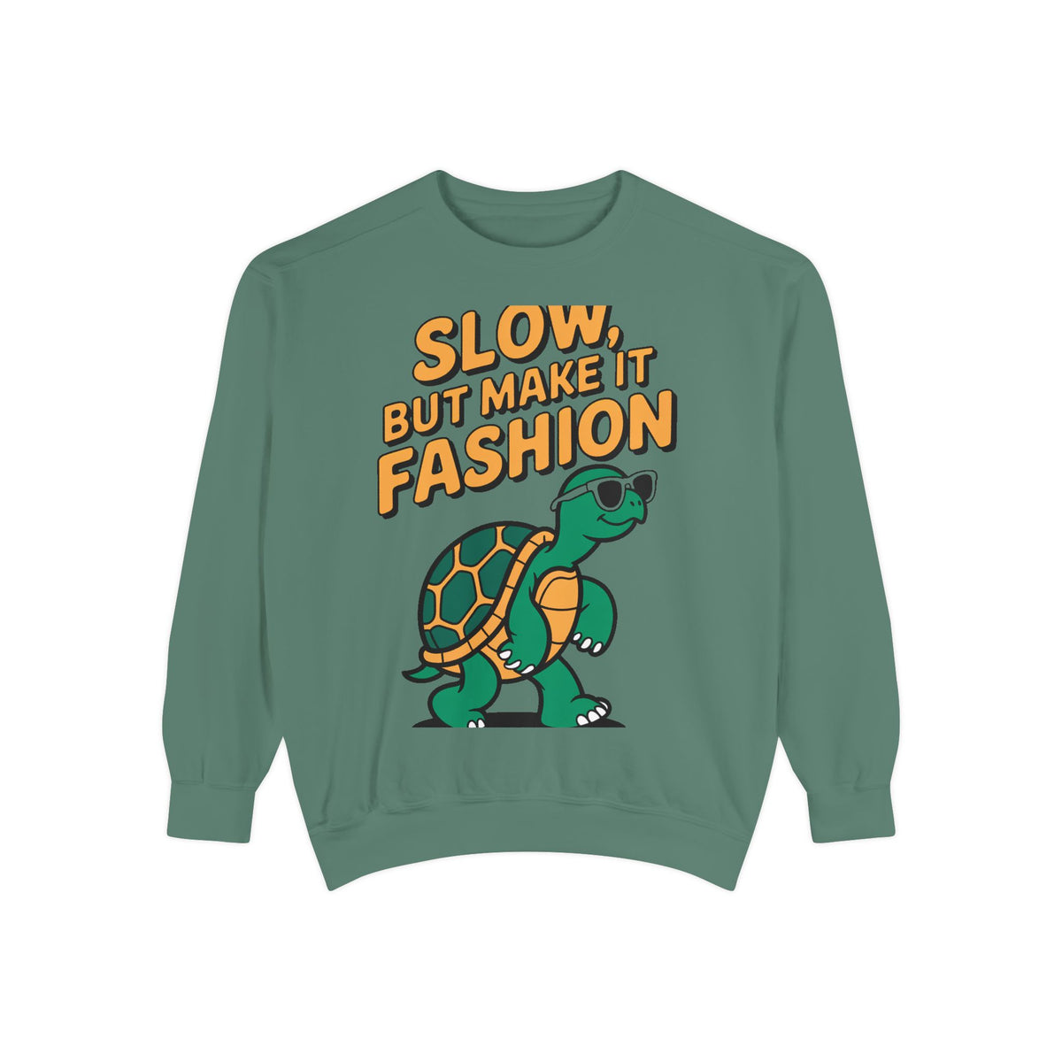Funny Turtle Sweatshirt, Slow But Make It Fashion Crewneck, Cute Sunglasses Turtle Sweater, Retro Turtle Lover Gift