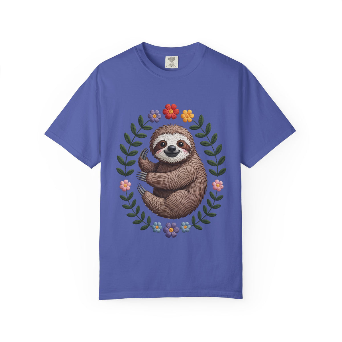 Floral Sloth T-Shirt