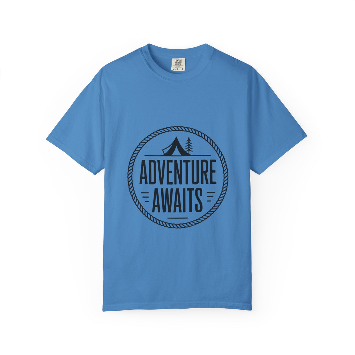 Adventure Awaits Camp Badge Shirt, Vintage Camping T-Shirt, Outdoor Lover Gift, Retro Hiking Tee, Pine Tree Nature Shirt