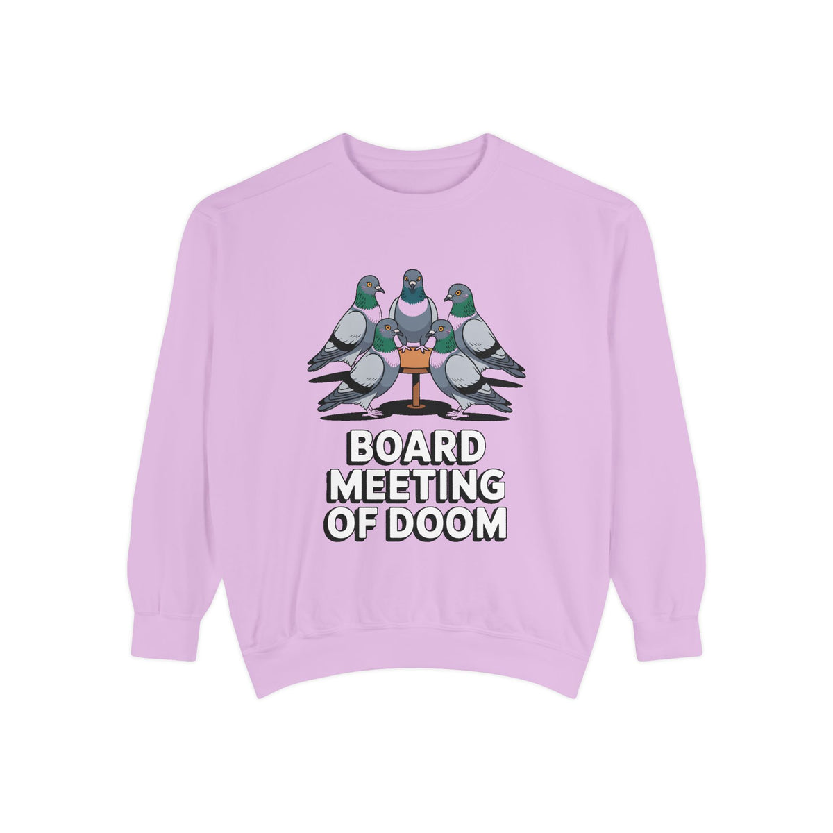 Funny Pigeon Sweatshirt, Board Meeting Of Doom Crewneck, Office Humor Bird Gift, Funny Coworker Sweater